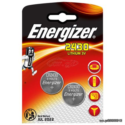 ENERGIZER CR2430/2TEM LITHIUM COIN F016478 016-5226 10τμχ