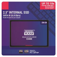 GOODRAM SSD CX400 256GB, 2.5", SATA III, 550-490MB/s, 7mm, 3D NAND SSDPR-CX400-256 id: 28552