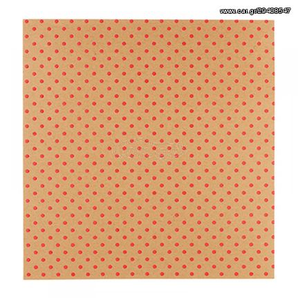 Xαρτόνι Scrapbooking 190gr 30cm x 30cm  red dot