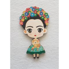 Frida Kahlo #6 εκτύπωση σε ξύλο