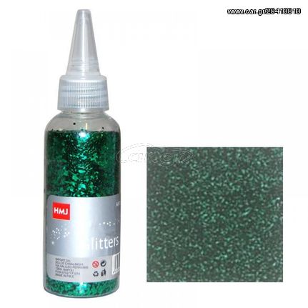 Glitter σκόνη 1/64'' σε μπουκάλι πράσινο 40γρ.