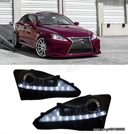 ΦΑΝΑΡΙΑ ΕΜΠΡΟΣ Headlights LEXUS IS XE20 (2006-2013) LED DRL Headlights Dynamic 