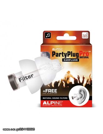 ALPINE PartyPlug Pro™ Natural ωτοασπίδες μουσικής για φυσική εξασθένηση 111.21.600