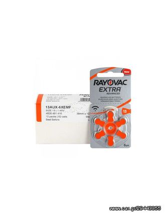 Μπαταρίες ακουστικών Rayovac Extra Advanced 60 μπαταρίες Νο 13