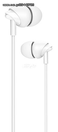 Usams earphones με μικρόφωνο EP-39, 10mm, 1.2m, λευκά