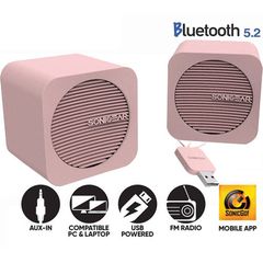 SONIC GEAR BLUETOOTH 5,2 SPEAKERS 2,0 BLUE CUBE PEACH BCP