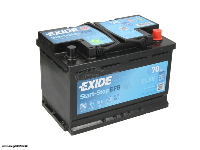 ΜΠΑΤΑΡΙΑ EXIDE 12V 70Ah/720A START&STOP EFB FIAT LANCIA ALFA ROMEO