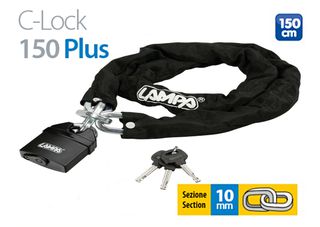 Αντικλεπτική Κλειδαριά Αλυσίδα C-Lock 150 Plus 1,5m Κρίκος 10mm 