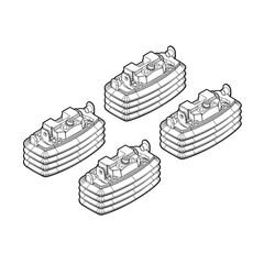 Nordrive Kit Άκρα-Πόδια για Μπάρες Citroen C4 Coupe/5D 4τμχ