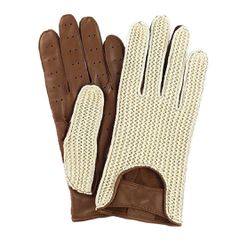 Simoni Racing Γαντια Οδηγου ΔΕΡΜΑΤΙΝΑ/ΠΛΕΚΤΑ Καφε (M) Vintage Gloves