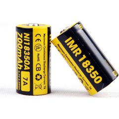 NITECORE Τύπου IMR 18350 Επαναφορτιζόμενη μπαταρία Li-ion 700 mAh 3.7V