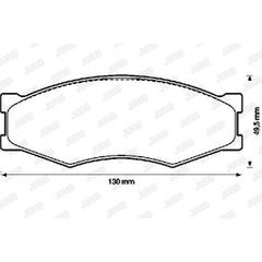 JPA111 JAPANPARTS Σετ τακάκια, δισκόφρενα NISSAN PIC UP D21