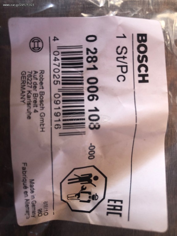 Αισθητήρες συστήματος τροφοδοσίας BOSCH 0281006108