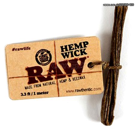 RAW Hemp Wick Φυτίλι - 1 Μέτρο