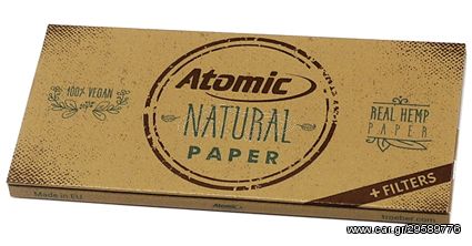 Atomic Χαρτάκια Natural King Size Maxi Pack + 32 Tips