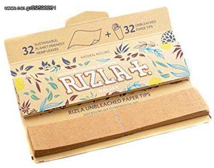 RIZLA Χαρτάκια - Natura Combi - King Size Slim με Τζιβάνες