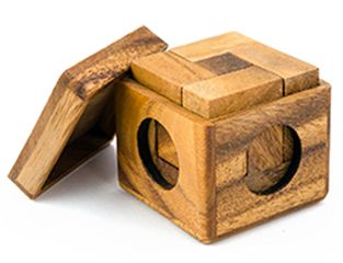 Ξύλινος Σχεδιαστικός Γρίφος Cube Puzzle 3D Small