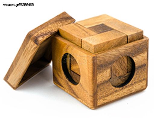 Ξύλινος Σχεδιαστικός Γρίφος Cube Puzzle 3D Small