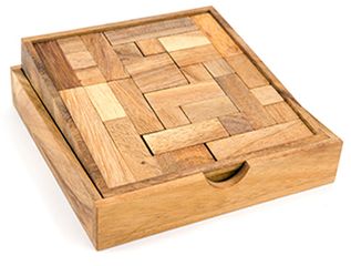 Ξύλινος Σχεδιαστικός Γρίφος Square Puzzle