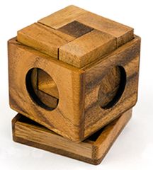 Ξύλινος Σχεδιαστικός Γρίφος Cube Puzzle 3D Large