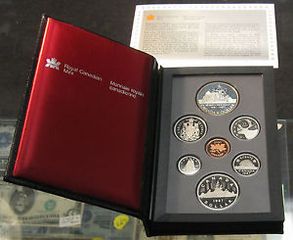 1987 Canada Proof Set - Royal Canadian Mint.-thumb-1