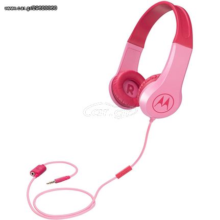 Motorola SQUADS 200 Pink Οn ear παιδικά ακουστικά Hands Free με splitter 14591-0018