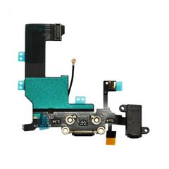 Dock Connector / Headphone Flex iPhone 5C Black Θύρα Φόρτισης / Ακουστικού Καλωδιοταινία iphone 5C Μάυρο