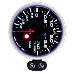 DEPO gauge 52mm TURBO ELECTRIC -1 to 3 BAR ΜΕ  ΜΕΤΡΗΣΗ PEAK - MADE IN TAIWAN - ΜΟΝΟ ΓΙΑ ΓΝΩΣΤΕΣ !!!!Και Made in JAPAN motor !!!!