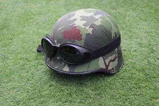 U.S.A Army helmet 2WW brown Camouflage-thumb-13