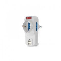 Αντάπτορας 2 Θέσεων 1500 W Και 2 Θύρες USB MWS1949