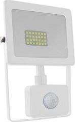 WHITE SENSOR LED SMD FLOOD LUMINAIRE IP66 20W 3000K 1600Lm 230V RA80