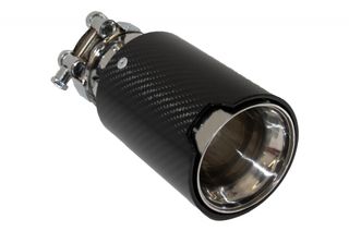 ΜΠΟΥΚΑ ΕΞΑΤΜΙΣΗΣ CARBON ΓΥΑΛΙΣΤΕΡΟ ΓΙΑ BMW 5 TOURING (E61) (6.3cm/2.48inch)