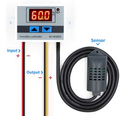 Υγρασιόμετρο controller χώρου 12V W3005