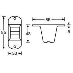 Adam Hall 4982 - PLASTIC BOTTOM STUD 44mm - Adam Hall-thumb-1