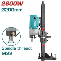 Καροτιέρα διαμαντοκορώνας TOTAL 2.800W 200mm ( TDDM28001 )