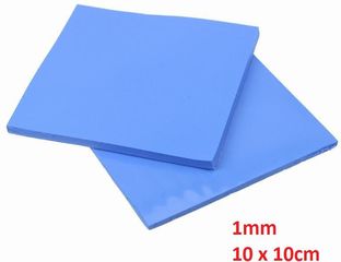 THERMAL PAD 1MM, 10 X 10CM, BLUE