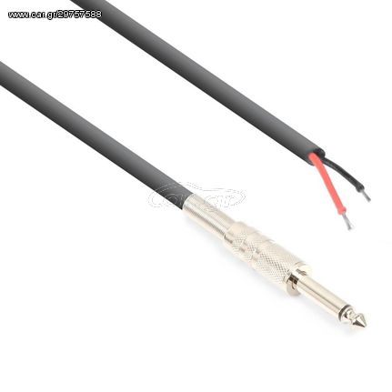 PD CONNEX CX410-6 ΚΑΛΩΔΙΟ ΗΧΕΙΟΥ 6.3MM MONO JACK - OPEN END 6.0M