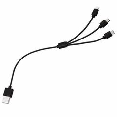 POWERPLUS USB MULTICABLE ΚΑΛΩΔΙΟ 25CM ΜΕ ΤΡΕΙΣ ΕΞΟΔΟΥΣ USB-C / micro-USB / Lightning