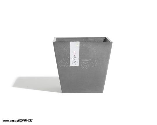 ΤΕΤΡΑΓΩΝΗ ΓΛΑΣΤΡΑ ROTTERDAM ECOPOTS TAPER SQUARE GREY 30CM