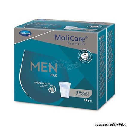 Hartmann MoliCare Premium Men No.2 Επιθέματα Ελαφράς Ανδρικής Ακράτειας 14 Τεμάχια