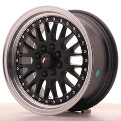 JR Wheels JR10 15x7 ET30 4x100/108 Matt Black w/Machined Lip