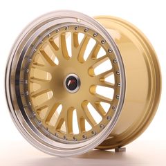 JR Wheels JR10 17x9 ET25-30 BLANK Gold w/Machined Lip