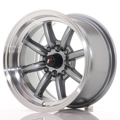 JR Wheels JR19 14x8 ET-13 4x100/114 Gun Metal w/Machined Lip