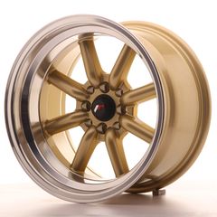 JR Wheels JR19 16x9 ET-15 4x100/114 Gold w/Machined Lip
