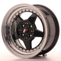 JR Wheels JR6 15x7 ET35 4x100/114 Gloss Black w/Machined