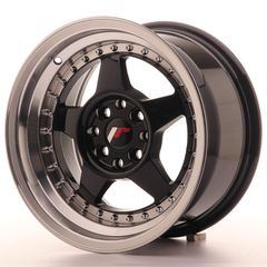 JR Wheels JR6 15x8 ET25 4x100/108 Gloss Black w/Machined