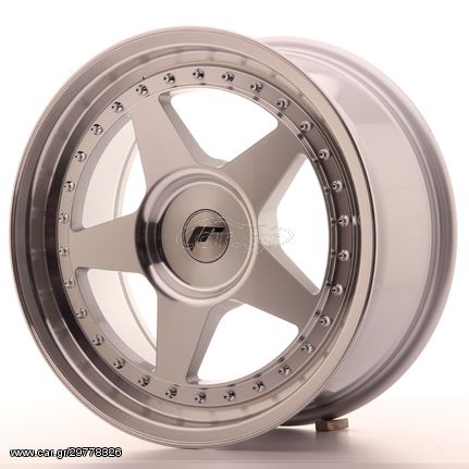 JR Wheels JR6 17x8 ET20-35 BLANK Silver Machined Face