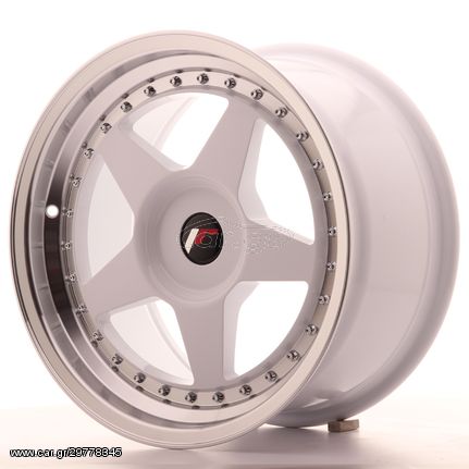 JR Wheels JR6 17x9 ET20-35 BLANK White w/Machined Lip