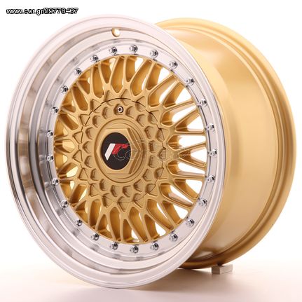 JR Wheels JR9 16x8 ET25 4x100/108 Gold w/Machined Lip