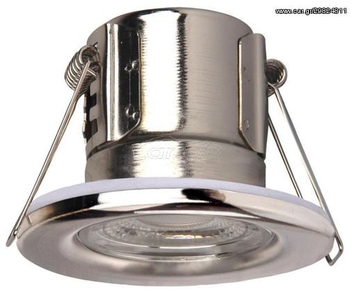 Φωτιστικό LED πυρίμαχο Samsung SMD 5W χωνευτό στρογγυλό 4000K Φυσικό λευκό με σώμα χρώμιο VT-885 V-TAC 8176